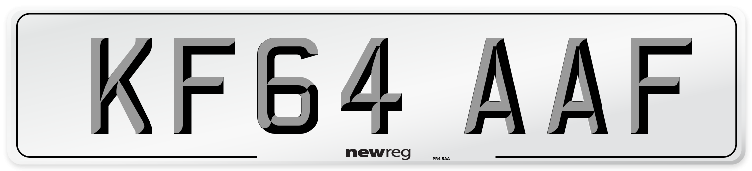 KF64 AAF Number Plate from New Reg